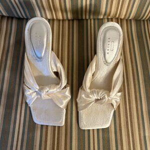 ASOS Wide Fit Norbiton Satin Twist Mules NWOT